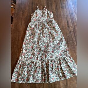 Anthropologie The Korner Halter Floral Dress Boho Flowy Cotton Summer -  Size XL